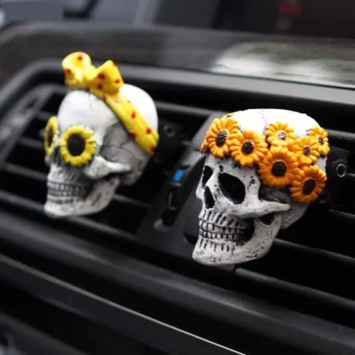 Creative Car Air Freshener Resin Skull For Auto Air Conditioning - Image 3