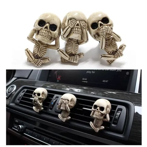 Creative Car Air Freshener Resin Skull For Auto Air Conditioning - Image 5