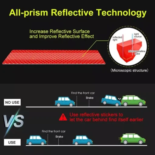 90cm High-Visibility Safety Reflective Tape for Car - Image 5