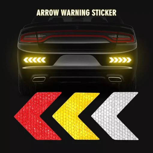 10-Pack Arrow Reflective Safety Decals for Vehicles - Image 3
