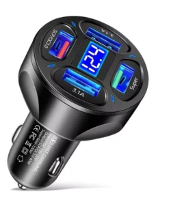 66W 4-Port Fast Charging USB Car Charger with Quick Charge 3.0