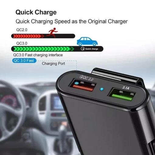 60W Multi-Port Fast Car Charger - Image 4