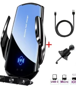 50W Wireless Car Charger with Air Vent Stand & Fast Charging for iPhone & Samsung