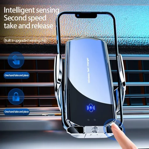 50W Wireless Car Charger with Air Vent Stand & Fast Charging for iPhone & Samsung - Image 4