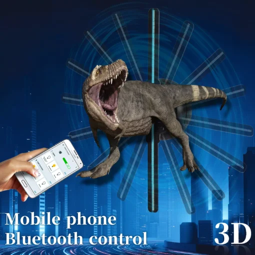 7.1in 3D Holographic Projector LED Fan Decorative Screen - Image 2