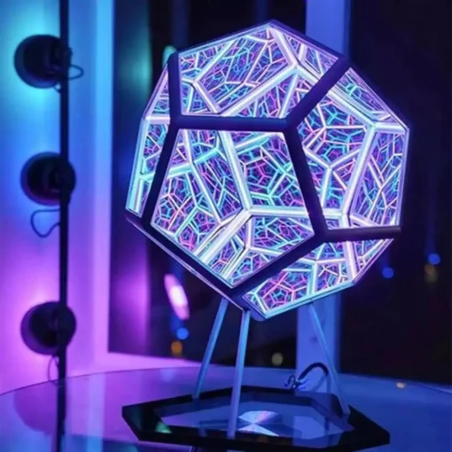 Colorful LED 3D Dodecahedron Night Light - Image 2