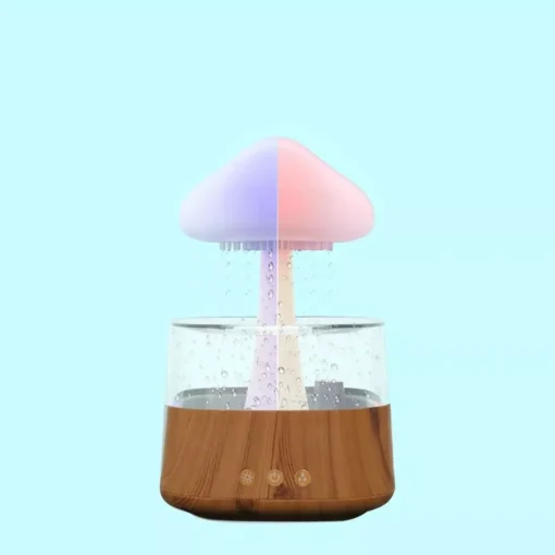 Mushroom Rain Cloud Humidifier with Aroma Diffuser and Colorful Night Lights