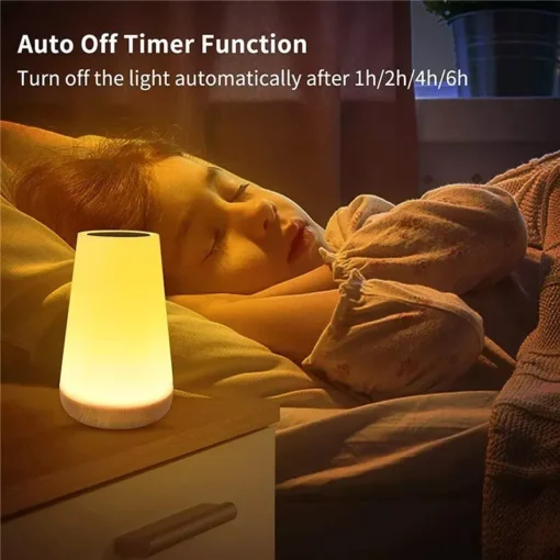 RGB Touch Sensor Dimmable Night Light - Portable, USB Rechargeable with Remote Control - Image 6
