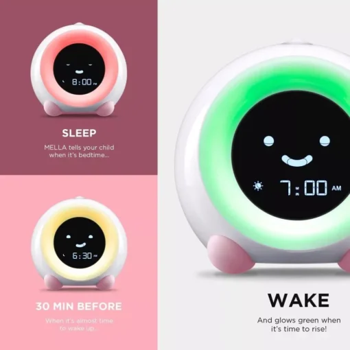 Kid's Sleep Trainer and Night Light Alarm Clock with Sleep Sounds - Image 3
