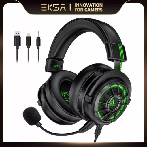 Wired Gaming Headset with 7.1 Surround Sound, Noise-Cancelling Mic, and Multi-Device Compatibility - Image 2
