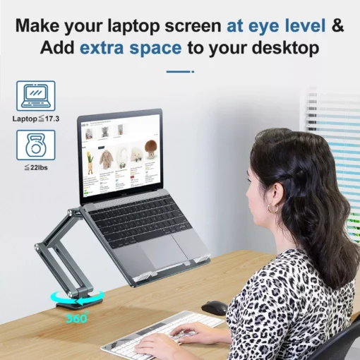 Versatile 360° Rotating Laptop and Tablet Stand - Image 3