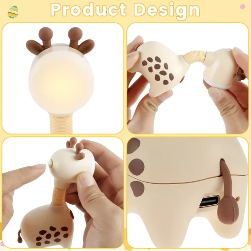 Giraffe-Shaped LED Night Light with Scalable Desk Lamp for Kids & Decor - Image 6