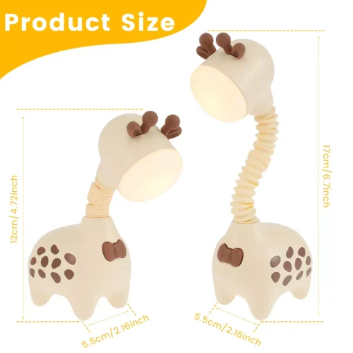 Giraffe-Shaped LED Night Light with Scalable Desk Lamp for Kids & Decor - Image 7