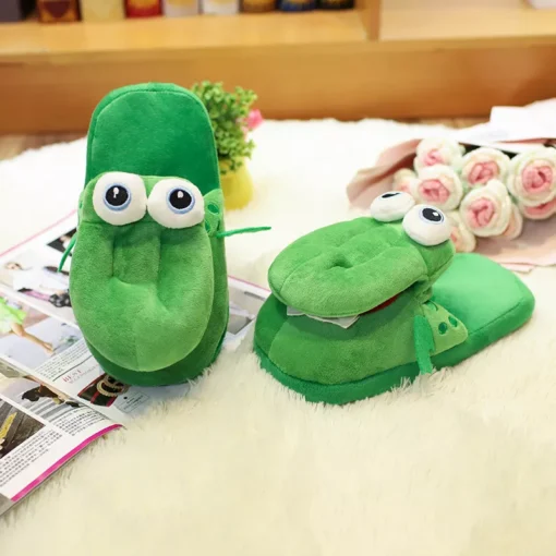 Funny Crocodile Cotton Slippers - Image 4