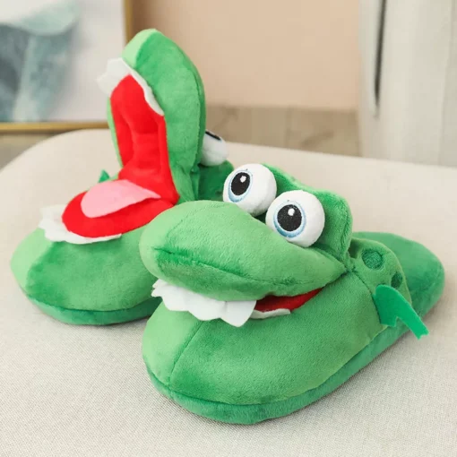 Funny Crocodile Cotton Slippers - Image 12