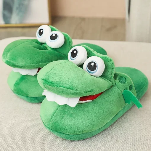 Funny Crocodile Cotton Slippers - Image 9