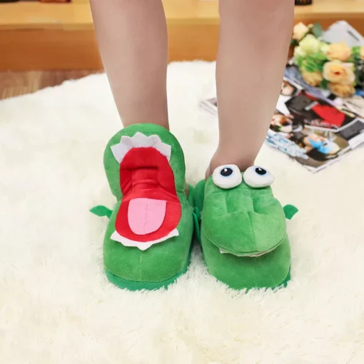 Funny Crocodile Cotton Slippers - Image 5