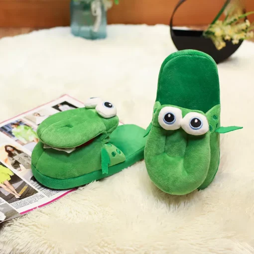Funny Crocodile Cotton Slippers - Image 6
