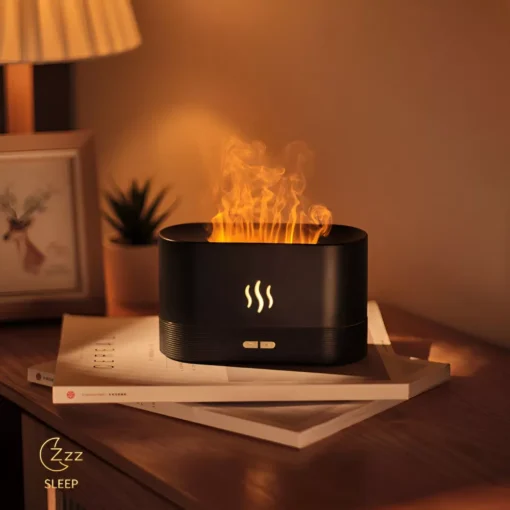 Aroma Diffuser Ultrasonic Cool Mist Maker with LED Flame Effect - Image 5