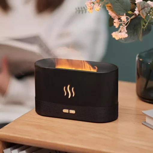 Aroma Diffuser Ultrasonic Cool Mist Maker with LED Flame Effect - Image 6