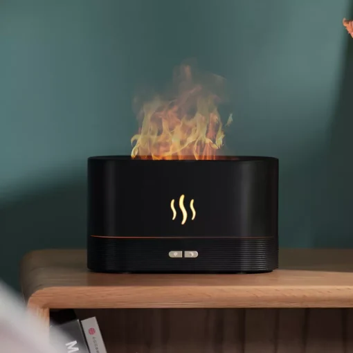 Aroma Diffuser Ultrasonic Cool Mist Maker with LED Flame Effect - Image 7