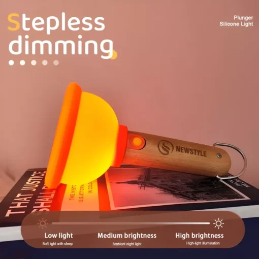 LED Plunger Silicone Night Light - Image 4