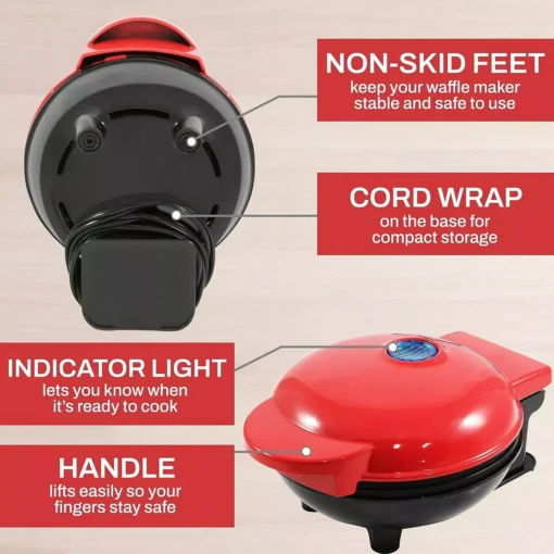Mini Electric Waffle Maker – Double-Sided & Non-Stick - Image 4