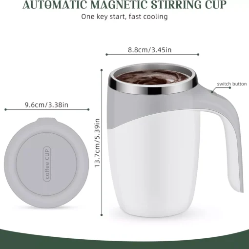 Self-Stirring Magnetic Coffee Mug - Image 6