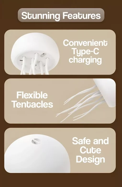 Creative Jellyfish Night Light with Voice Control & Flexible Tentacles - Image 6