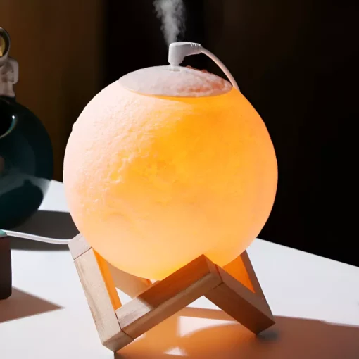 USB Moon Lamp Humidifier & Essential Oil Diffuser - Image 2