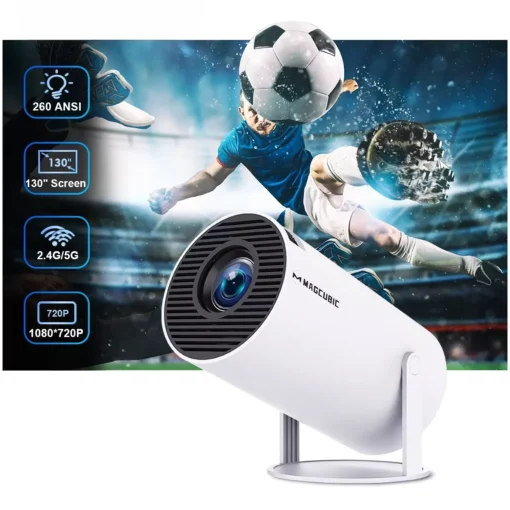 4K Android 11 Mini Projector with Dual WiFi and 260 ANSI Brightness - Image 2