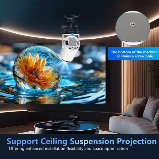 4K Android 11 Mini Projector with Dual WiFi and 260 ANSI Brightness - Image 4