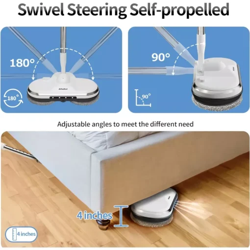 Effortless Cordless Electric Spin Mop with Water Sprayer & LED Headlight - Image 4