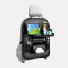 Luxury PU Leather Car Seat Back Organizer with Foldable Tray
