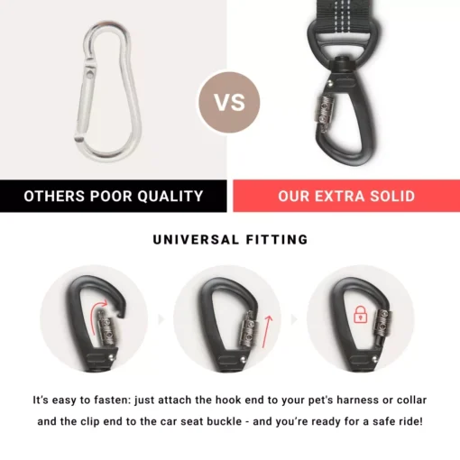 Adjustable Dog Car Seat Belt – Extra Safe & Anti-Shock - Image 4