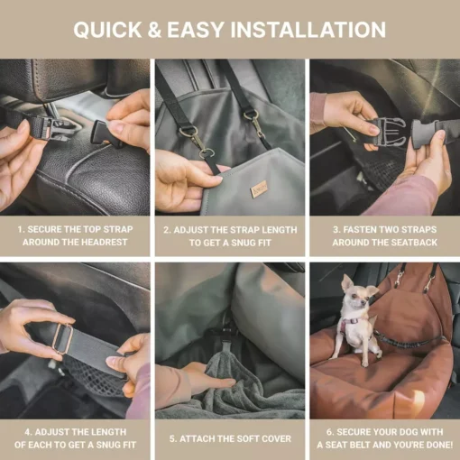 Eco Leather Dog Car Seat - Image 4