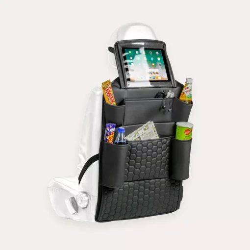 Car Back Of Seat Organizer Black “Hexy” – 7 Pockets + Tablet Pocket - Image 5