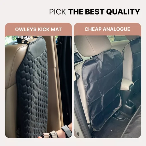 Car Seat Back Protector Black “Hexy” – Car Kick Mat - Image 4