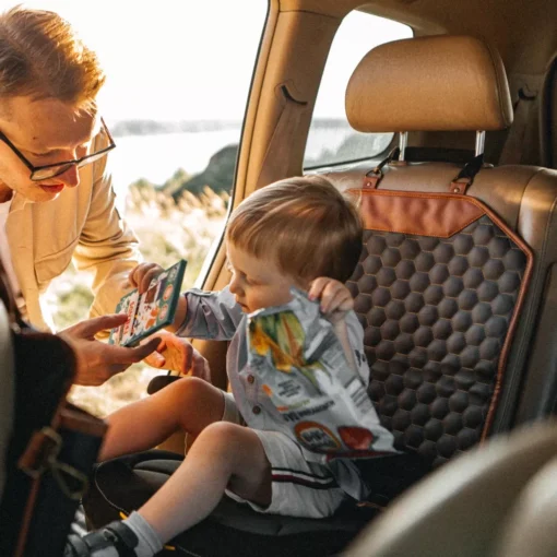 ‘Hexy’ Car Seat Protector Mat – Premium Eco Leather - Image 2