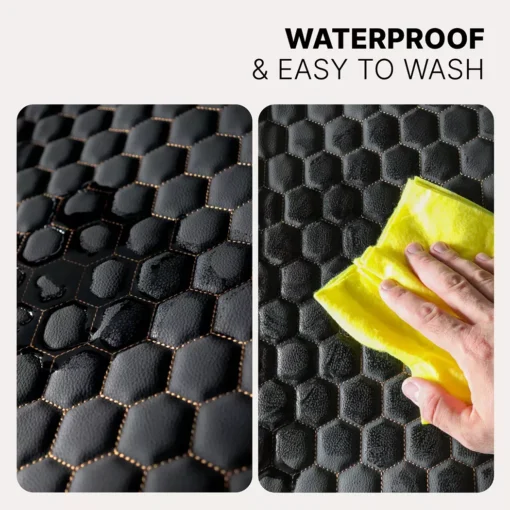 ‘Hexy’ Car Seat Protector Mat – Premium Eco Leather - Image 5
