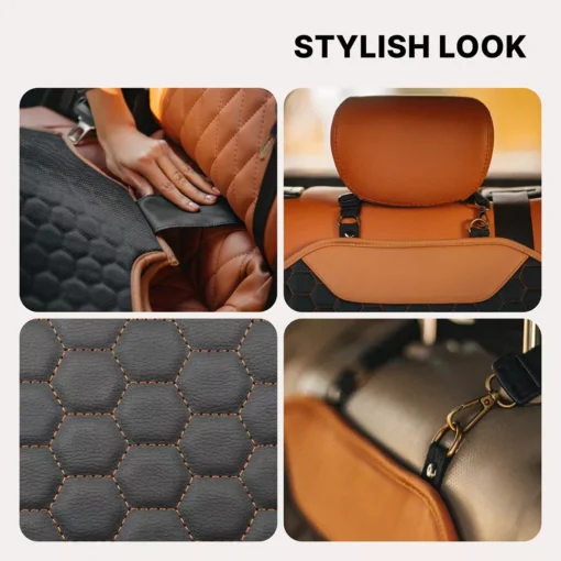 ‘Hexy’ Car Seat Protector Mat – Premium Eco Leather - Image 6