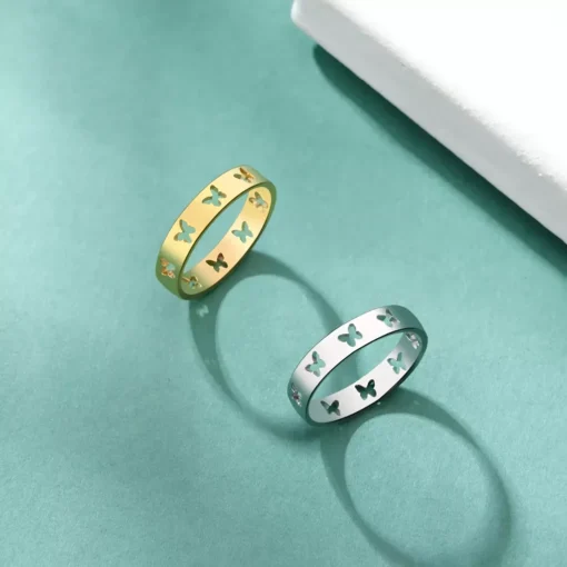 Elegant Hollow Butterfly Ring - Image 3