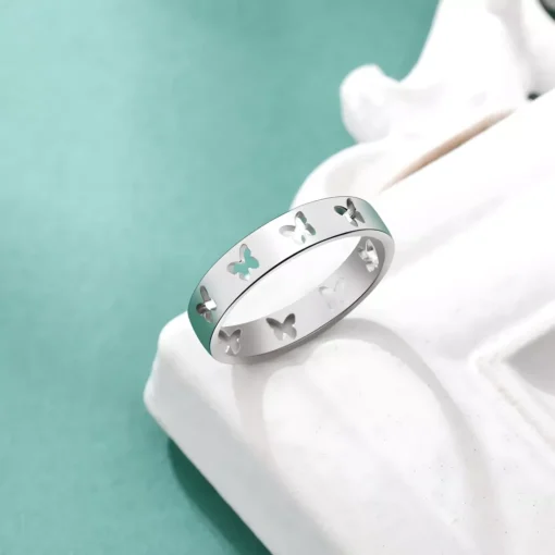 Elegant Hollow Butterfly Ring - Image 5