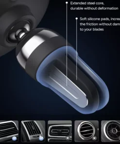 Magnetic 360-Degree Car Phone Holder for Air Vent & Dashboard