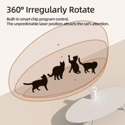 Interactive Automatic LED Cat Laser Toy – USB Rechargeable - Image 4