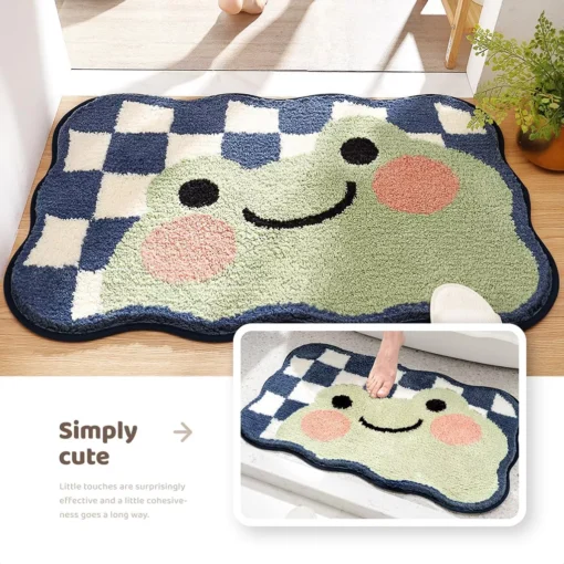 Soft Plush Cartoon Microfiber Bath Mat – Absorbent, Non-Slip, Quick-Dry Bathroom Rug - Image 2