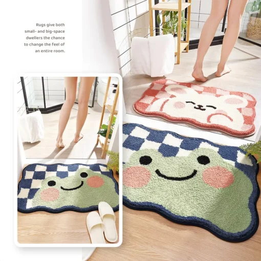 Soft Plush Cartoon Microfiber Bath Mat – Absorbent, Non-Slip, Quick-Dry Bathroom Rug - Image 3