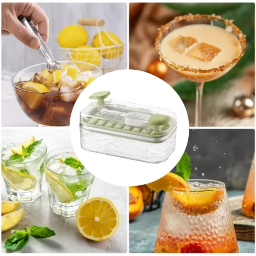 Premium Ice Cube Tray with Lid and Bin for Cocktails - Image 5