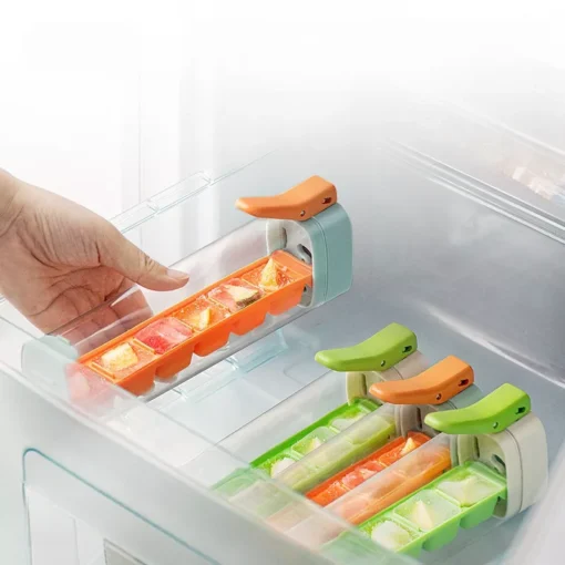 One-Hand Press Ice Cube Maker with Storage Box - Image 3
