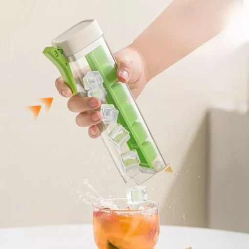 One-Hand Press Ice Cube Maker with Storage Box - Image 2